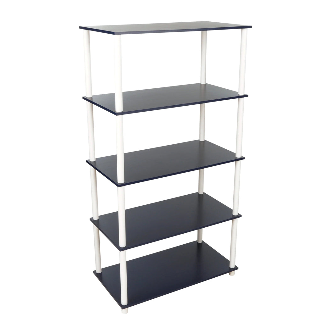 White 5-Shelf Storage Bookcase R1676