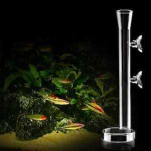 Aquarium Shrimp Feeding Tube and Dish Clear Crystal Glass Feeder Tray F278