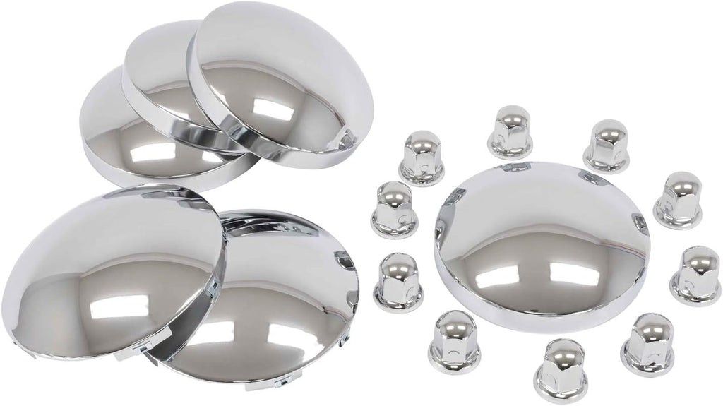 Steel Chrome Hub Caps and Lug Nut Covers D782