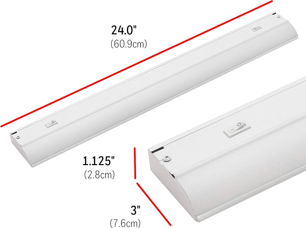 24in. Direct Wire LED Light Fixture, Selectable White, Selectable Brightness P60478