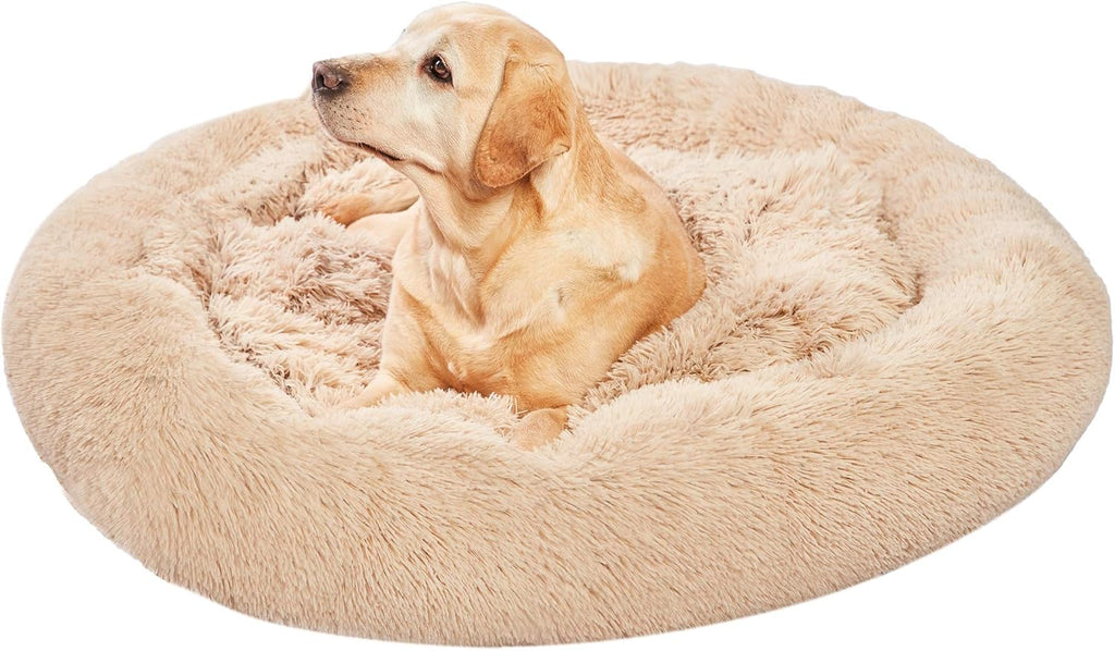 Donut Shaped Dog and Cat Bed Machine Washable Large Taupe S4746