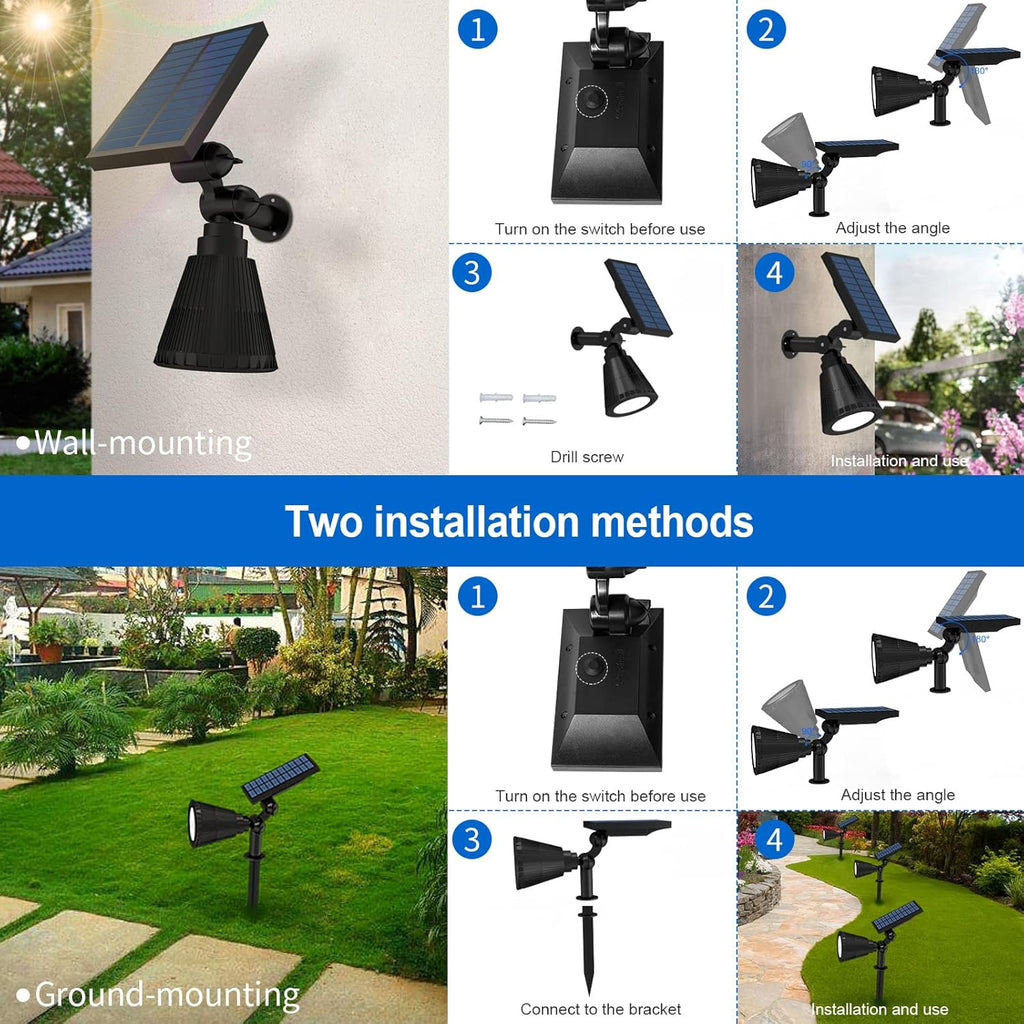 Adjustable Waterproof Solar Spot Lights 4 Pack C20344
