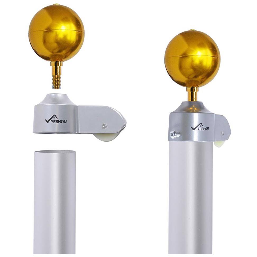 Aluminum Flagpole with US American Flag B6573
