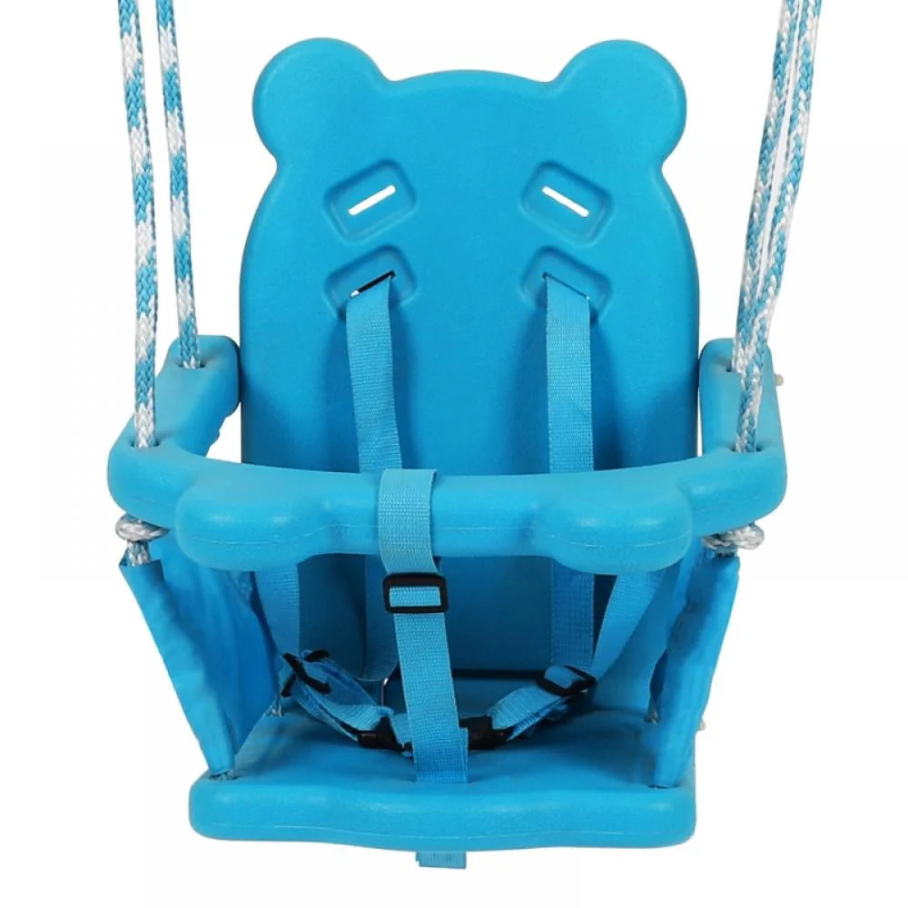 Folding Metal Swing Play Set with Safety Harness I574923