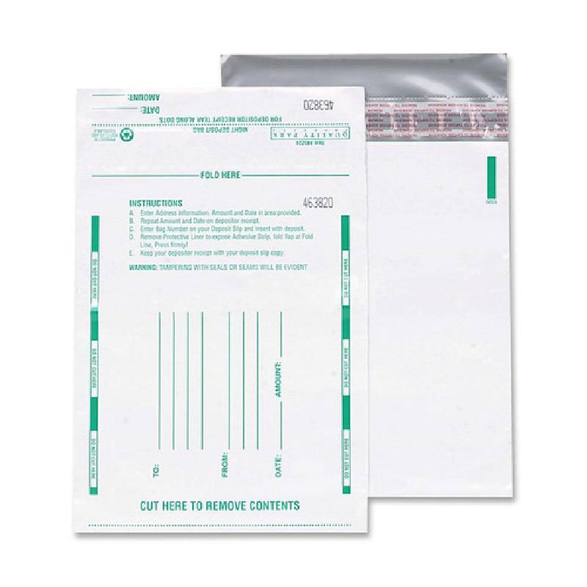 Opaque Poly Night Deposit Bags 10 x 13 100 Bags/Pack O3622