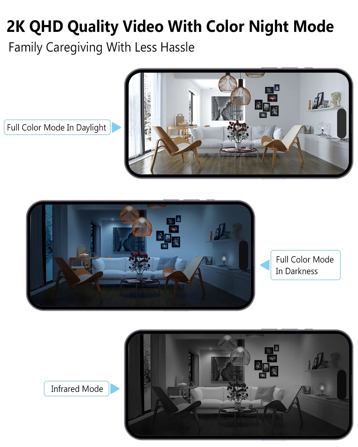 White Outdoor Security Camera with Spotlight F456640