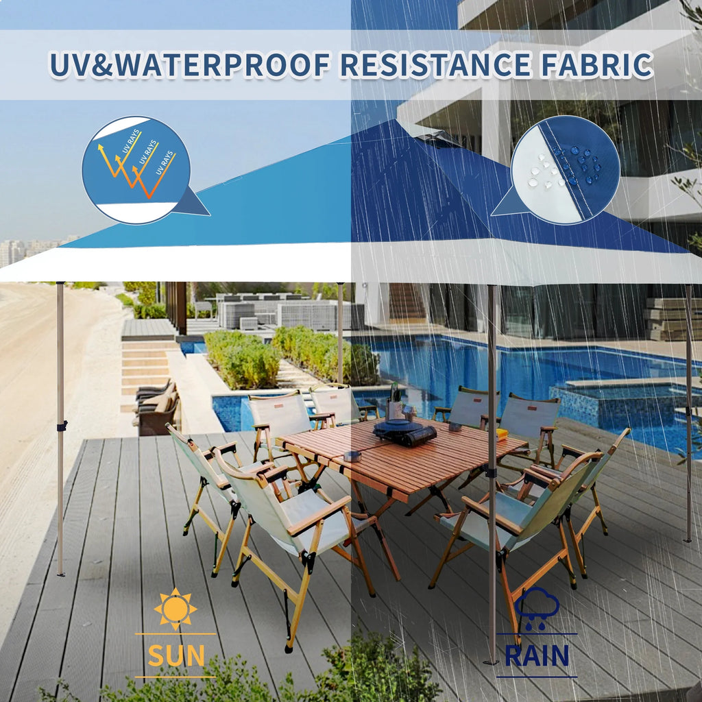 13'x13' Pop-up Canopy with Auto Extending Eaves D16819