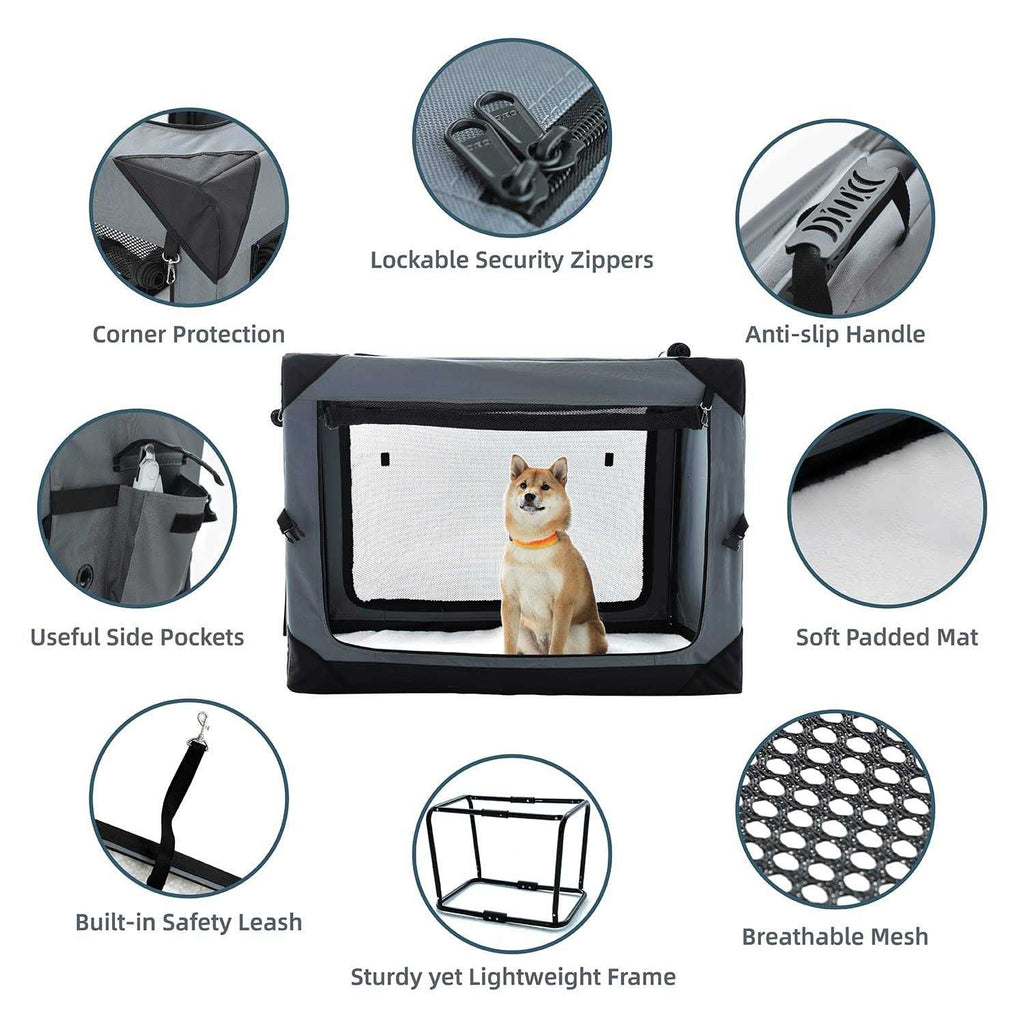 Collapsible 4-Door Soft Dog Crate B463652