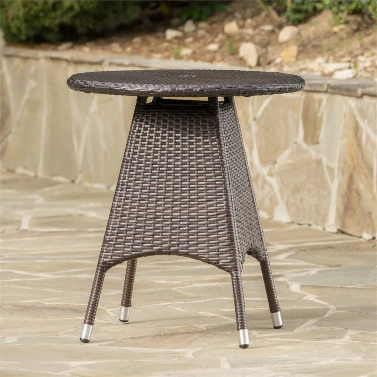 Round Wicker Patio Dining Table U806906