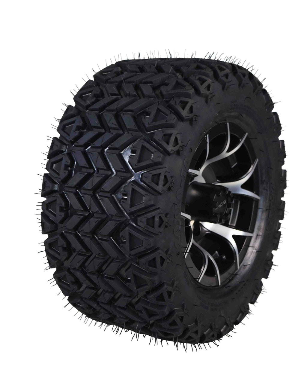 20x10-10 Golf Cart Turf Tire & Black Wheel Kit N416