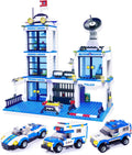 736 Pieces City Police Station & Car Building Blocks Set C7071