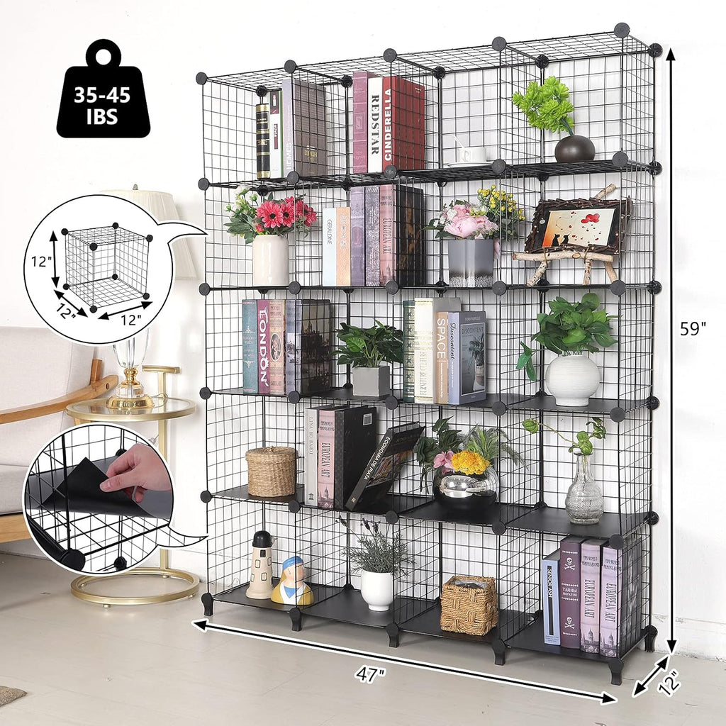 20 Cube Wire Storage Organizer Shelves M5579
