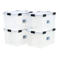 Clear 74 qt Weathertight Storage Box 4 Pack B574538