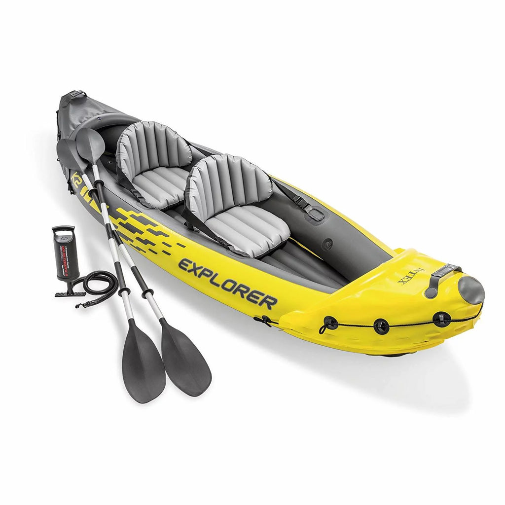 Yellow 2 Person Inflatable Kayak with Oars & Air Pump K317