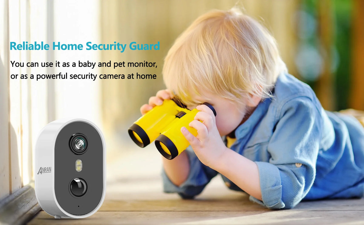 White Outdoor Security Camera with Spotlight F456640