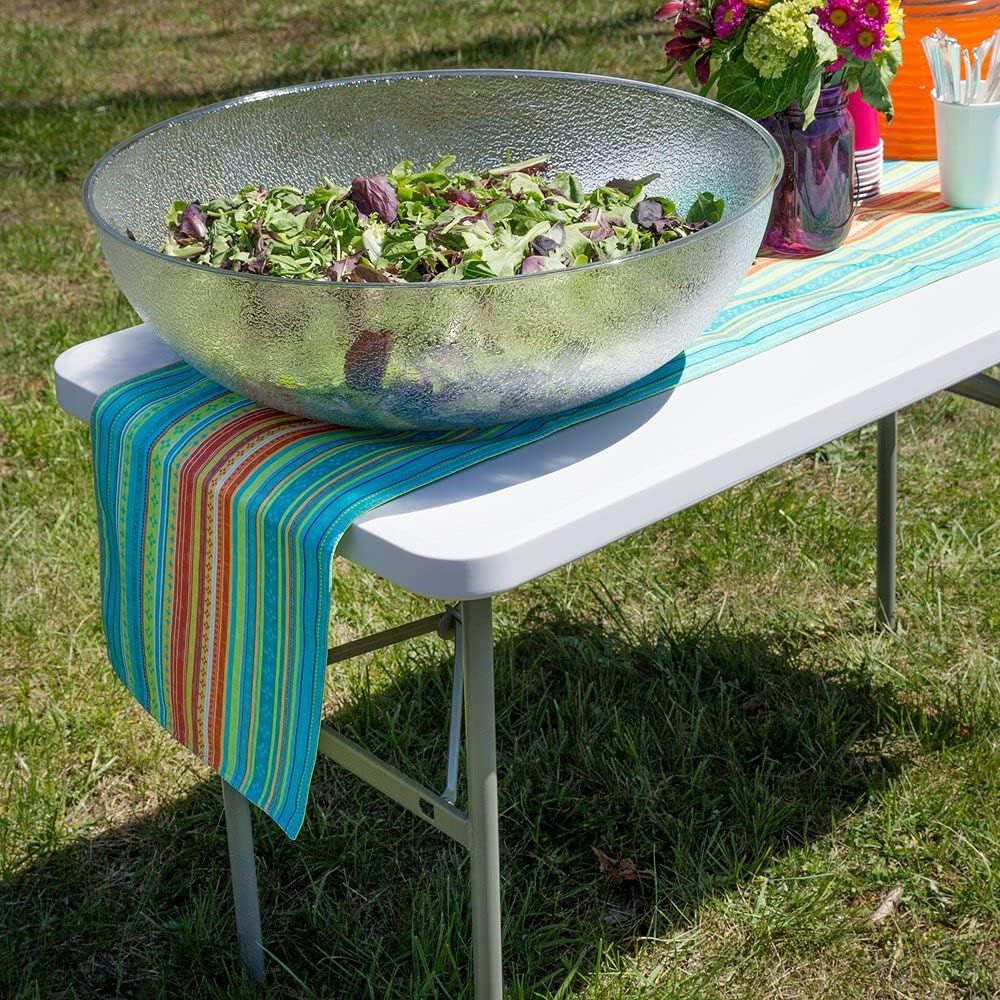 White 4 Ft Portable Folding Plastic Dining Table G88503