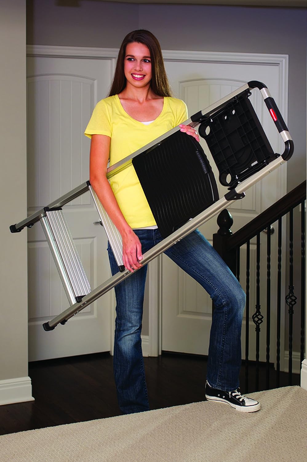 3-Step Ultra Light Aluminum Step Stool with Project Tray N635