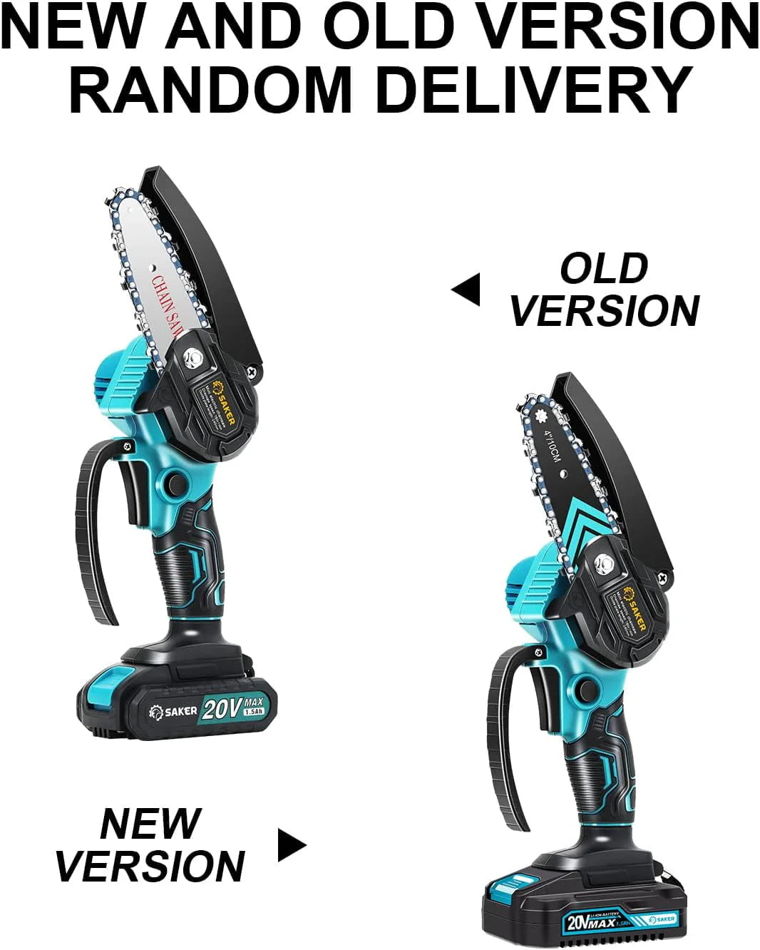 4 Inch Mini Cordless Electric Chainsaw with 2 Batteries B7627