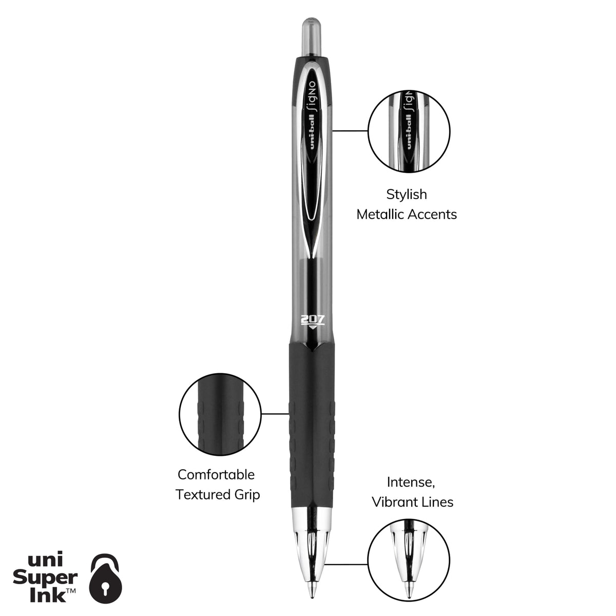 Retractable Gel Pens Medium Point 0.7mm Assorted Ink 8 Count X13113