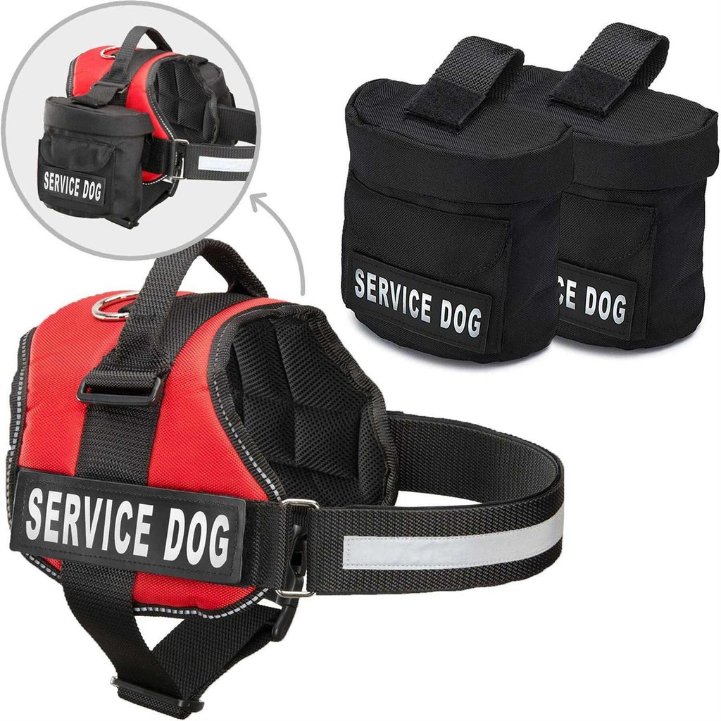 Service Dog Vest with Hook and Loop Straps and Detachable Backpacks in 7 Sizes Y388182