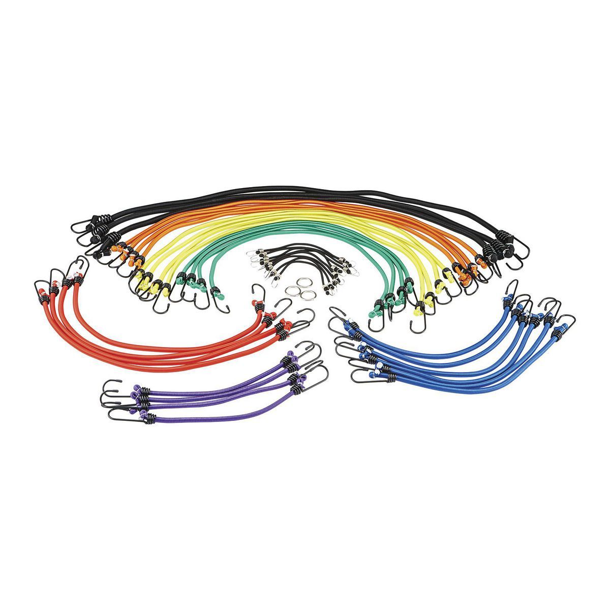 Multicolored Elastic Stretch Cords, 40-Piece U2219