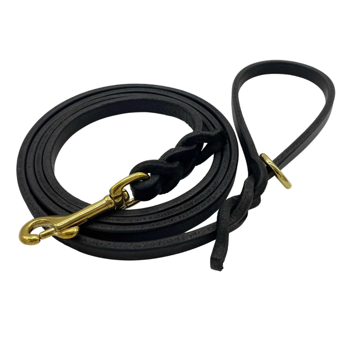 6 FT Braided Leather Dog Leash I89994