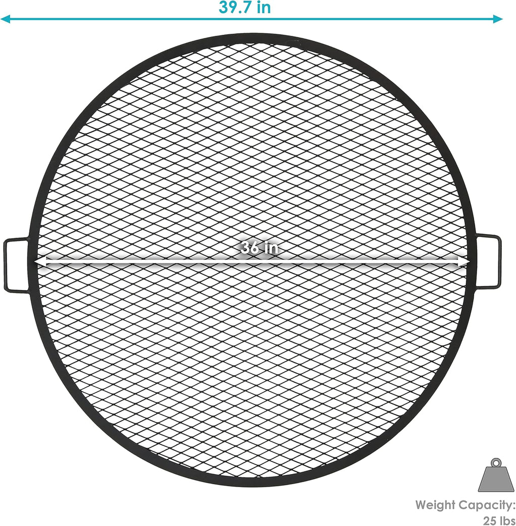 Round Heavy-Duty Steel Fire Pit Cooking Grate L5539