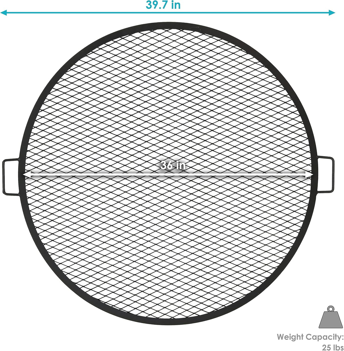 Round Heavy-Duty Steel Fire Pit Cooking Grate L5539