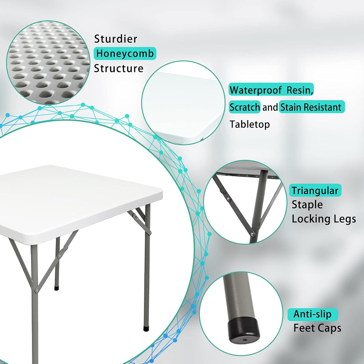 Square Folding Card Table V420