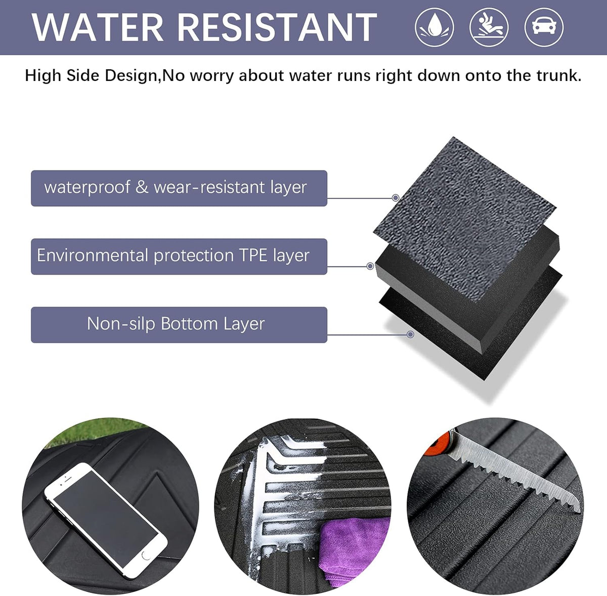 Black TPO All Weather Cargo Liner O6798