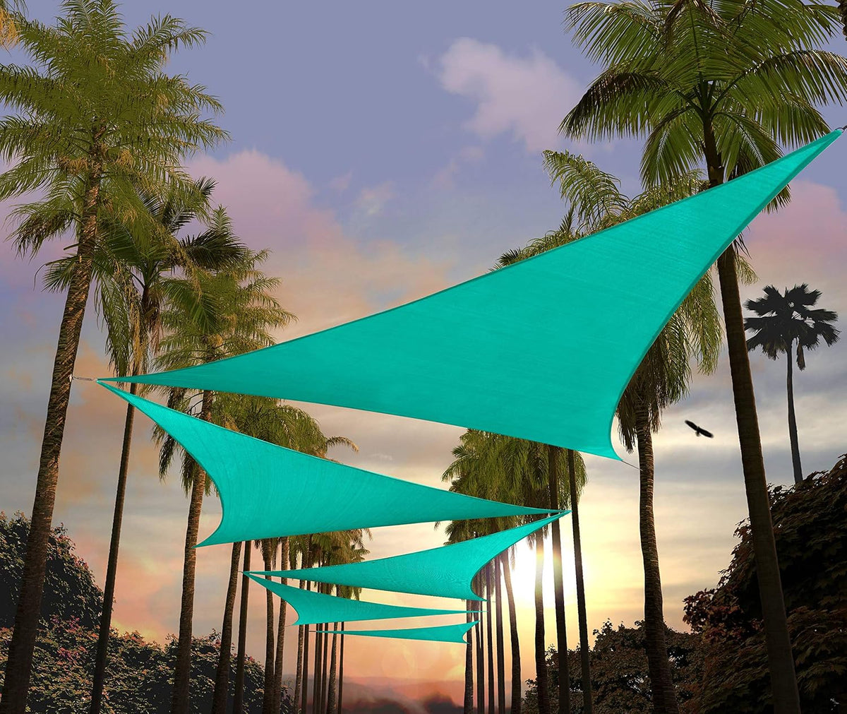 Beige 24' x 24' x 24' Triangle Sun Shade Sail A654