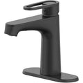 Single Hole Single-Handle Bathroom Faucet in Matte Black W473