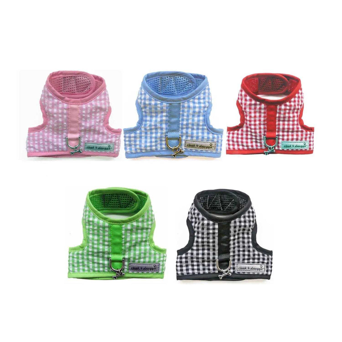 Teacup Gingham Dog Harness Vest G899621