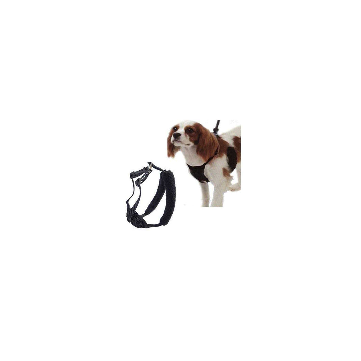 Medium Black Anti Pull Mesh Dog Harness K2850
