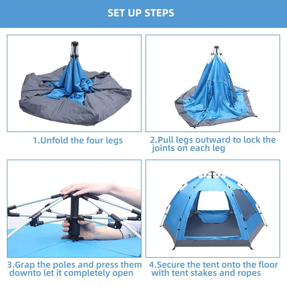 Automatic Waterproof Camping Tent for 3-4 Person P45837