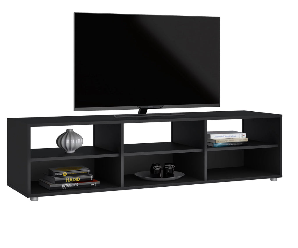 White 6 Shelf TV Stand D27262