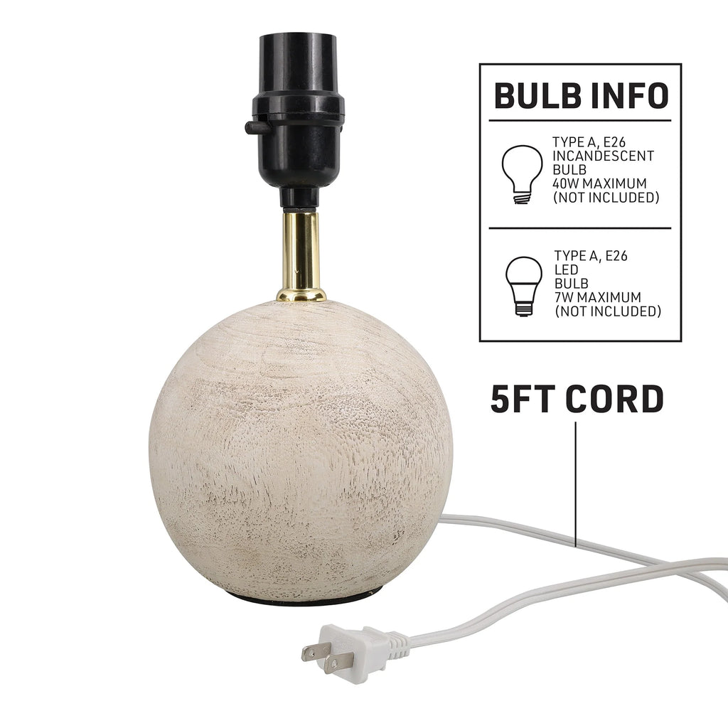 Natural Grey Resin Table Lamp H161