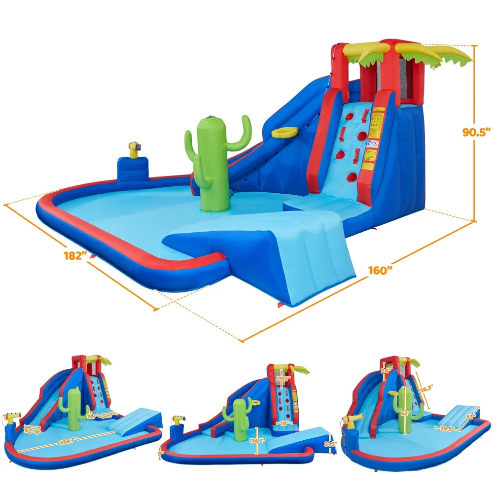 Inflatable Water Slide with Storage Bag & 520 W Blower U732