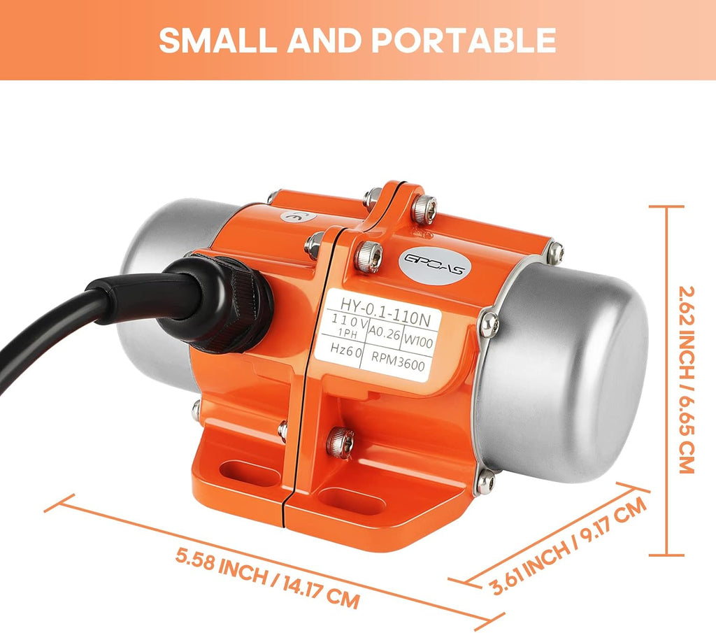 100W Electric Concrete Vibrator Motor 110V 3600RPM I96434