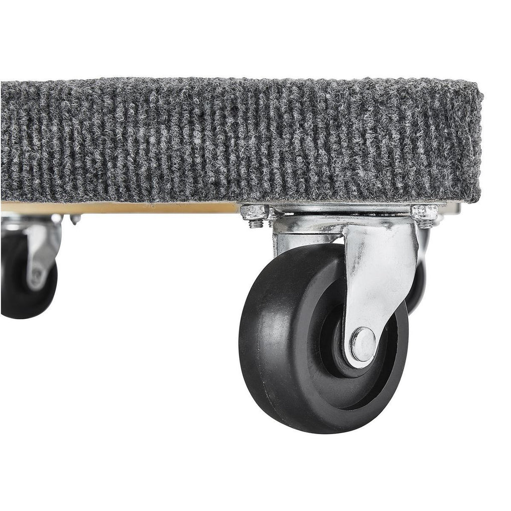 24 in. x 16 in. 1000 lb. Capacity Solid Deck Hardwood Dolly with Carpet H305