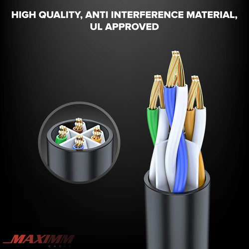 10ft Cat 6 Pure Copper UTP RJ45 Ethernet Cable 24 Pack U7174