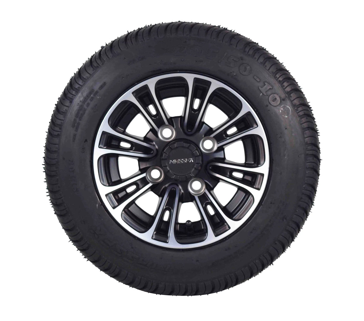 205/50-10 Golf Cart Turf Tire & Black Wheel Kit 2 Pack Q504320