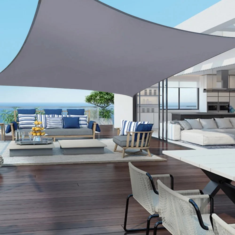 Rectangle Waterproof Sun Shade Sail with Rope O1614
