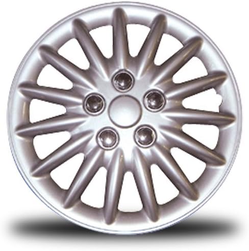 Silver 14'' Set of Four ABS Hubcaps P792798