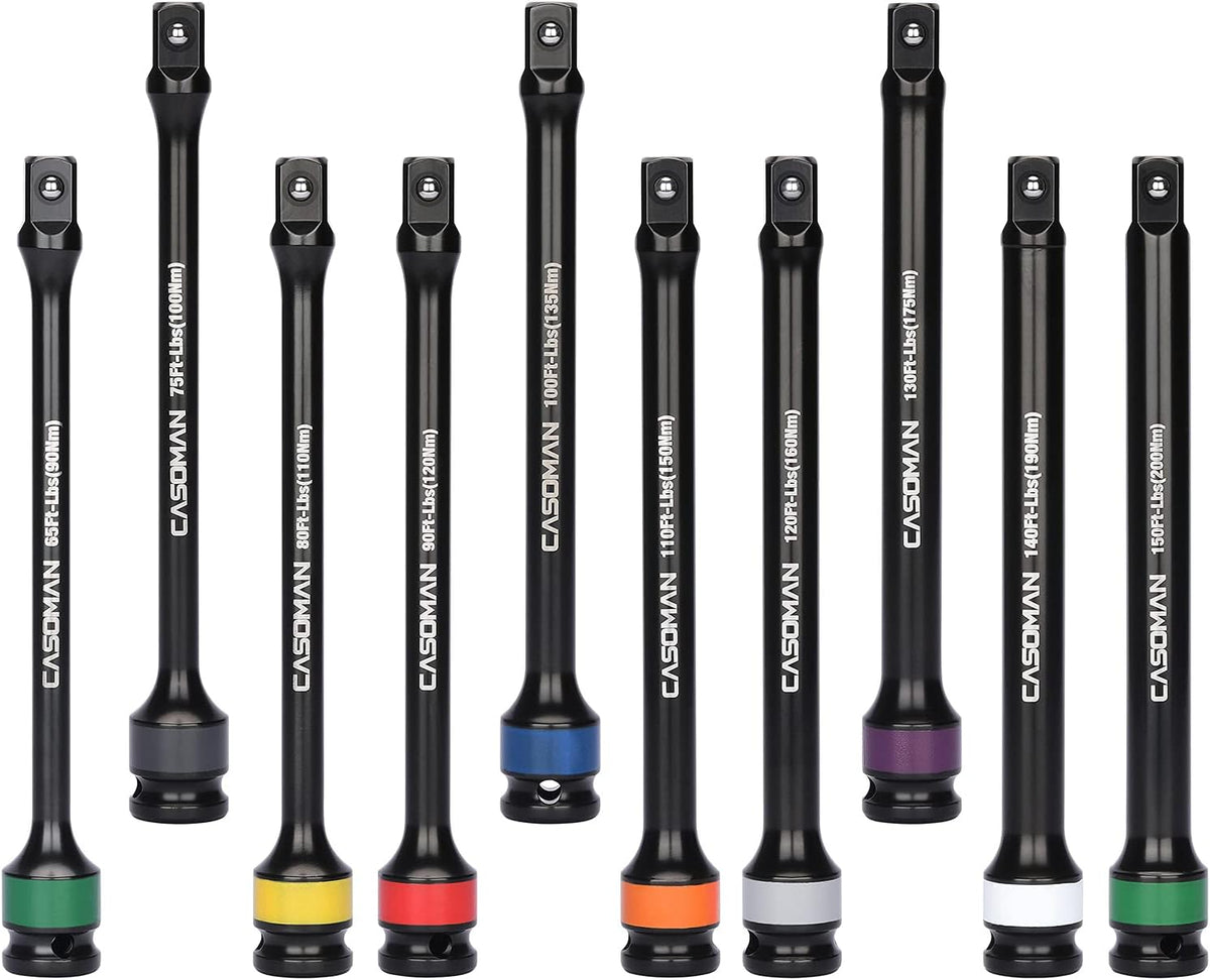 10 Piece 1/2 Drive 8 Inch Torque Extension Bar Set N5158