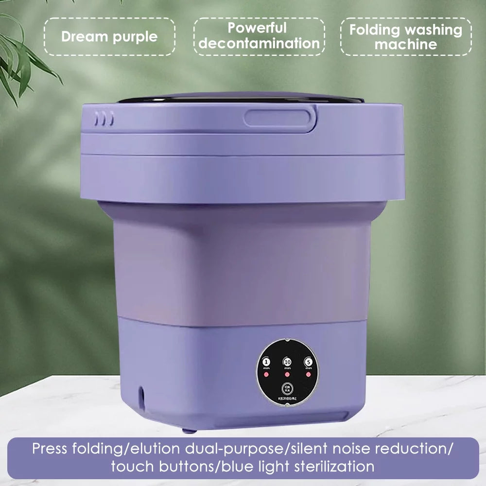 Foldable Portable Mini Washing Machine 8L Green V3055