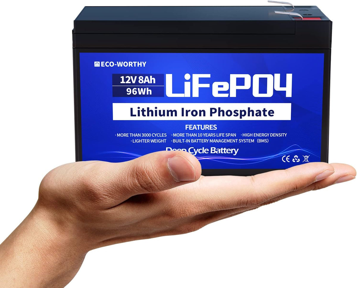 12V 8Ah Rechargeable LiFePO4 Battery with BMS C67451
