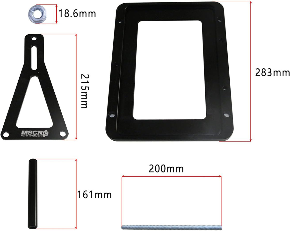 Universal Billet Battery Tray Hold Down Trunk Relocation Box A1523