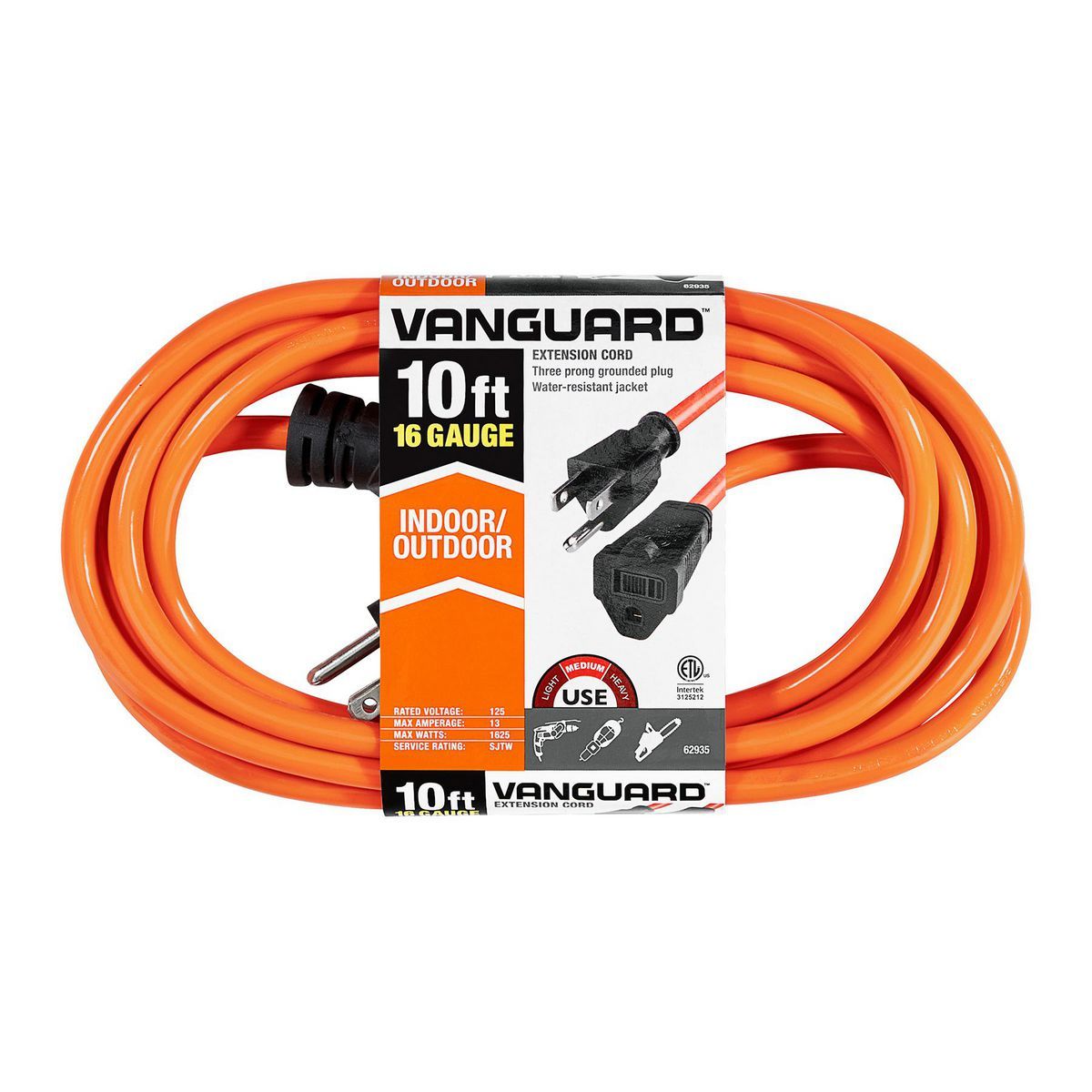 Orange 10 ft. Indoor/Outdoor Extension Cord C15271