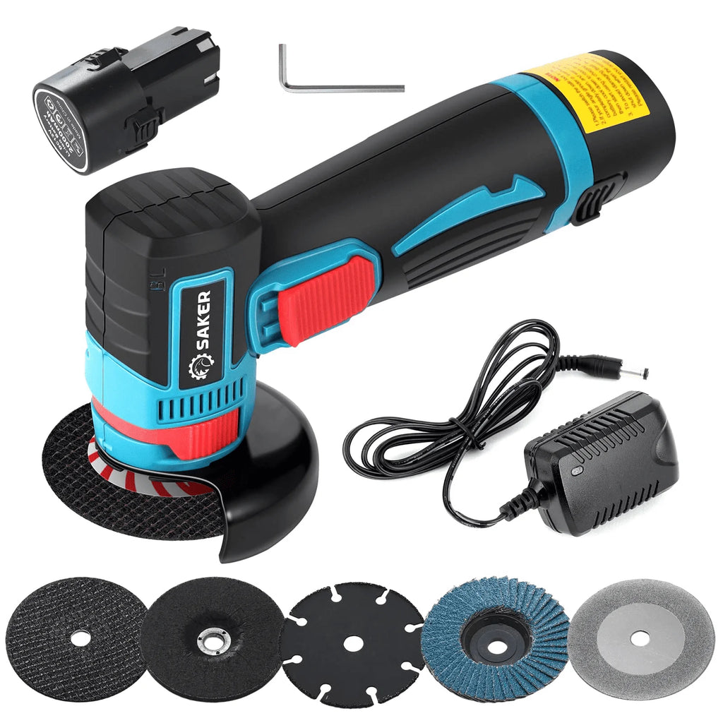 Cordless Angle Grinder 12V 16800 RPM Power Tool with 5 PCS Disc U520040